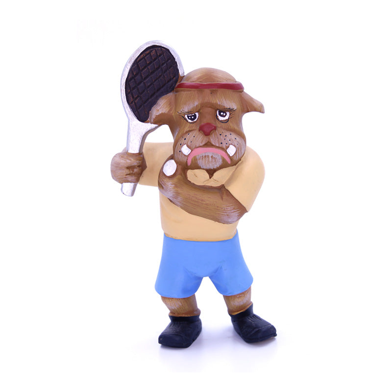 Vintage Wooden Tennis Bulldog - SOLD