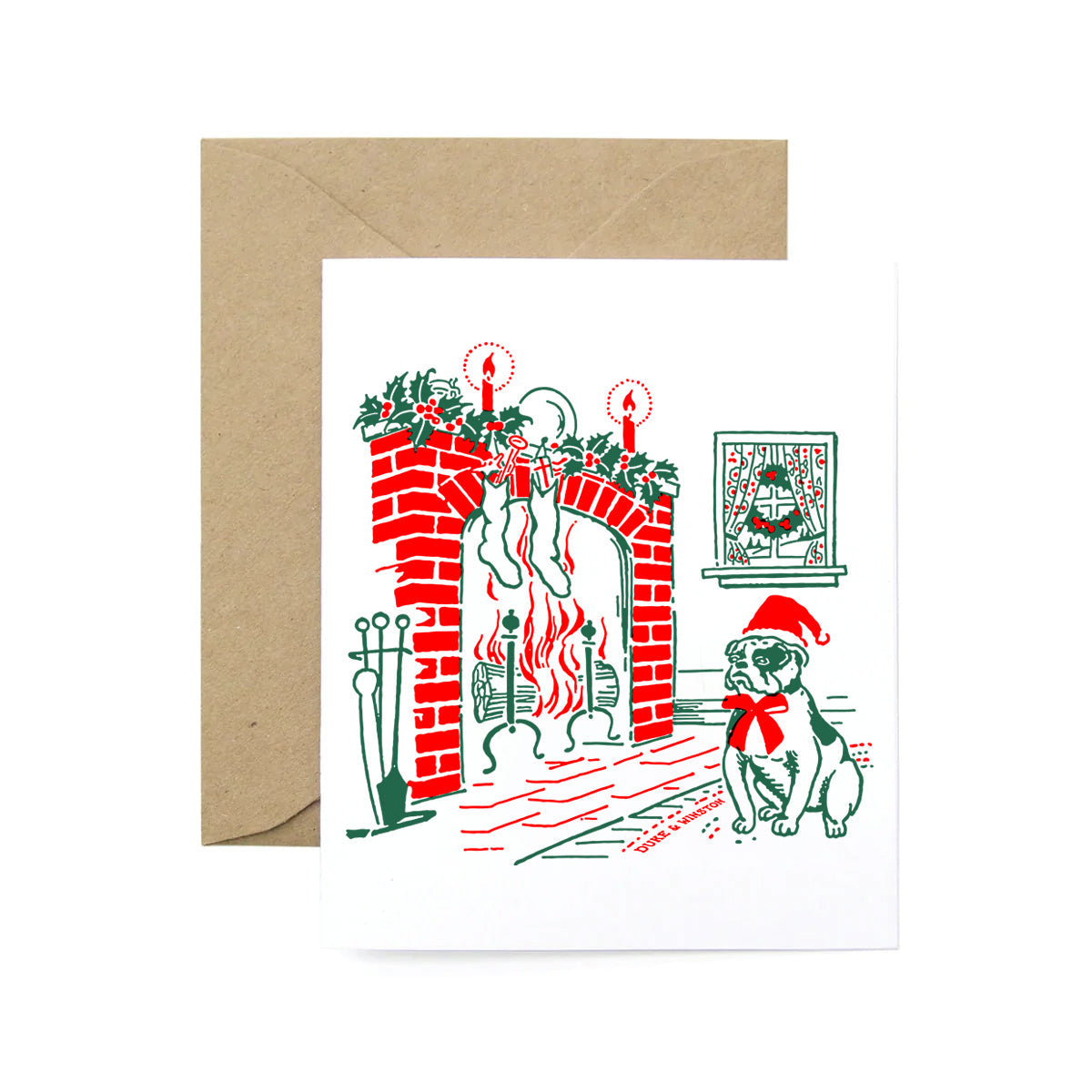 Christmas Bulldog Greeting Cards - 10 Pack