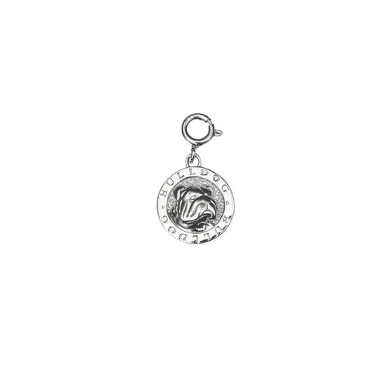 Silver Bulldog Crest Charm