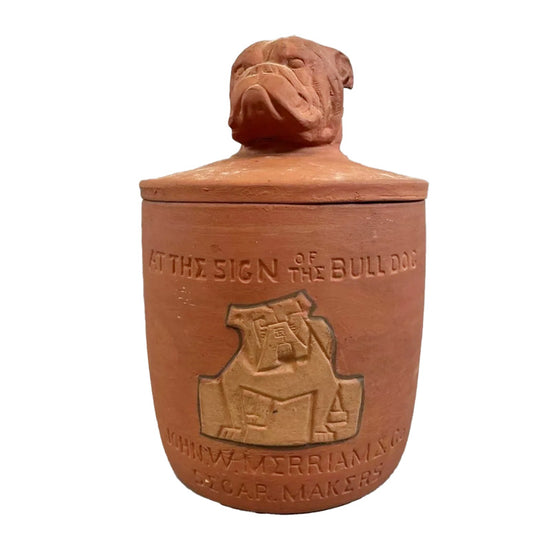 1908 Clay Bulldog Cigar Humidor (One of a Kind)