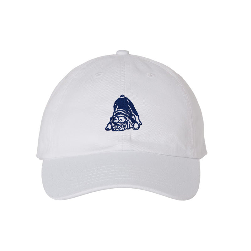 Crouching Bulldog Hat (White)