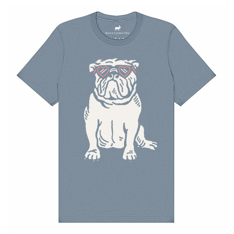 Bully Heart Sunglasses Tee (Vintage Denim)