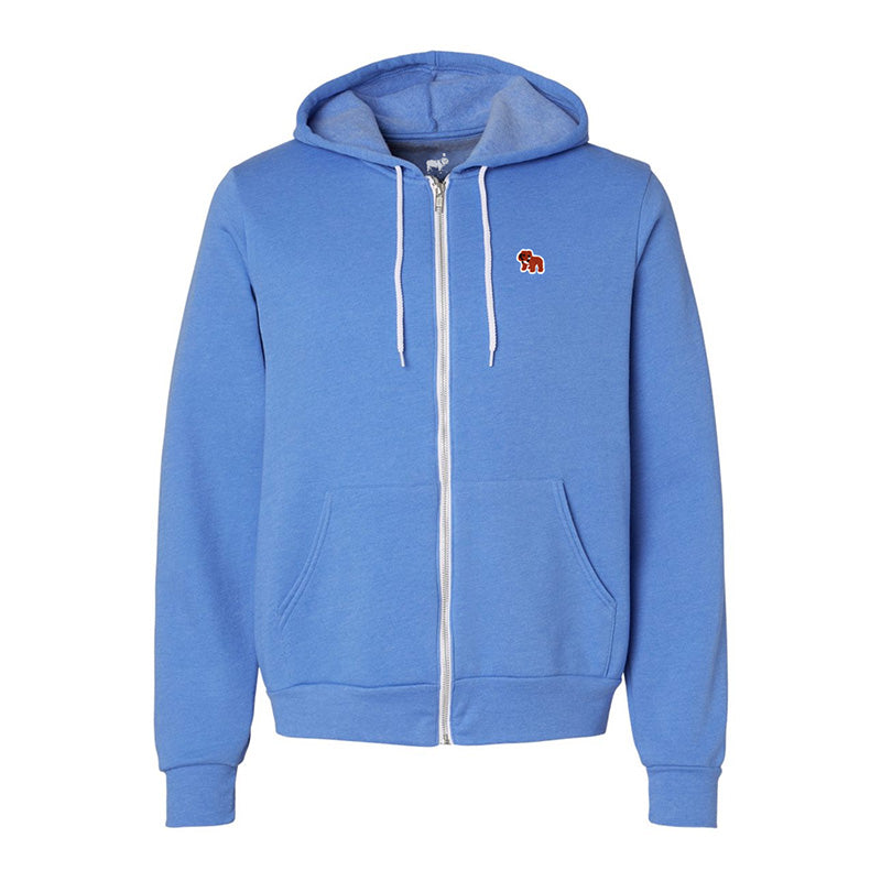 Mini Bulldog Patch Hoodie (Heather Blue)