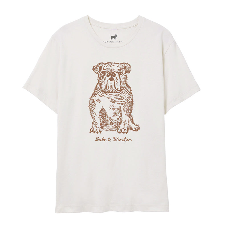 Fuzzy Bulldog Tee (Vintage White)