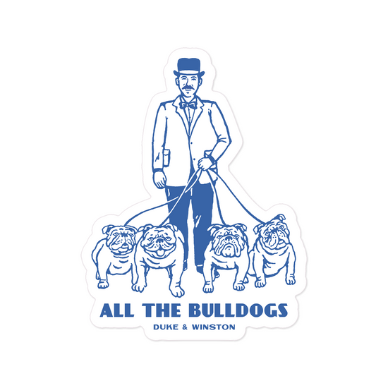 All The Bulldogs Gentleman Sticker