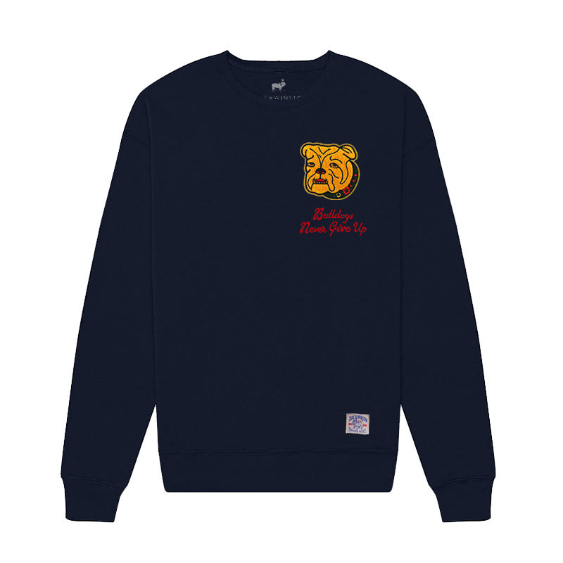 Bulldog Patch Sweatshirt (Navy)