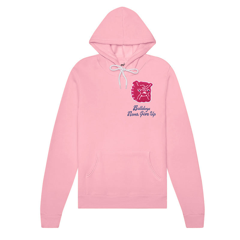 Bulldog Patch Hoodie (Pink)