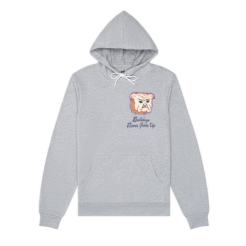 Bulldog Patch Hoodie (Athletic Heather)