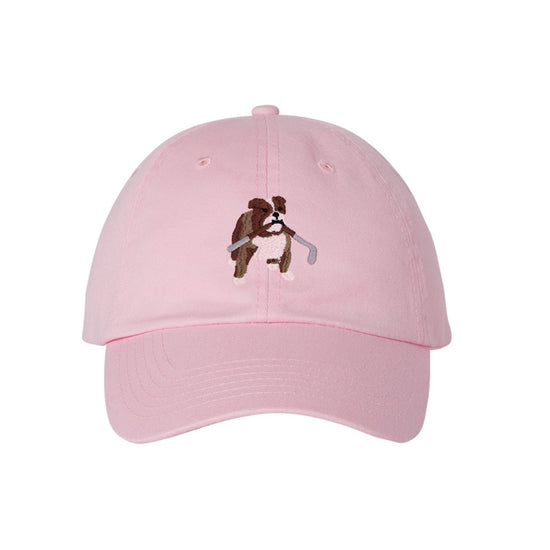 Bulldog Golf Hat (Light Pink)