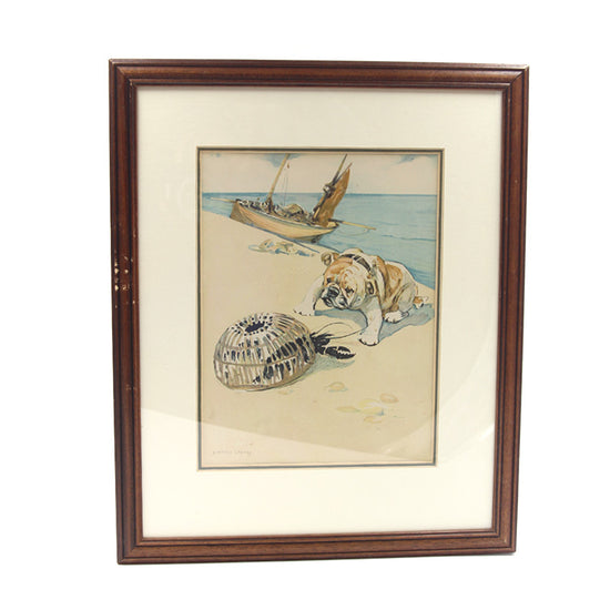 Framed George Vernon Stokes Bulldog Print 3 - SOLD