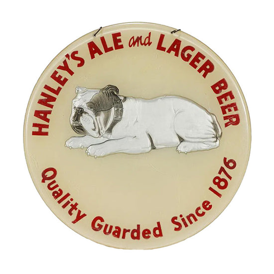 Hanley's Ale Lager Beer Bulldog Sign