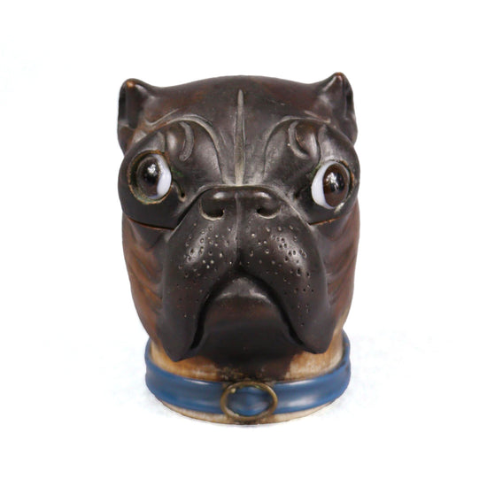 19th Century Bulldog Inkwell