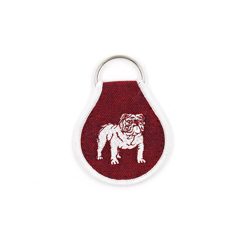 Go Bulldogs Patch Keychain (Cardinal Red)