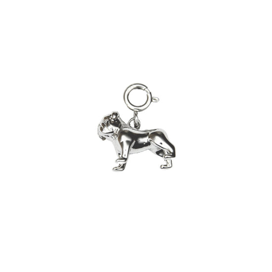 Silver Standing Bulldog Charm