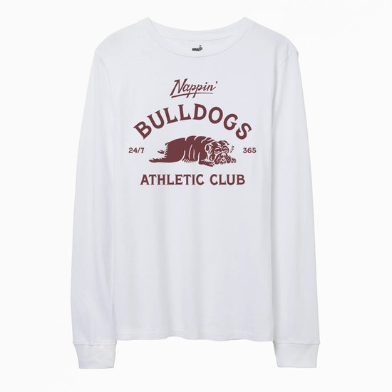 Load image into Gallery viewer, Nappin&amp;#39; Bulldogs Long Sleeve Tee (White)
