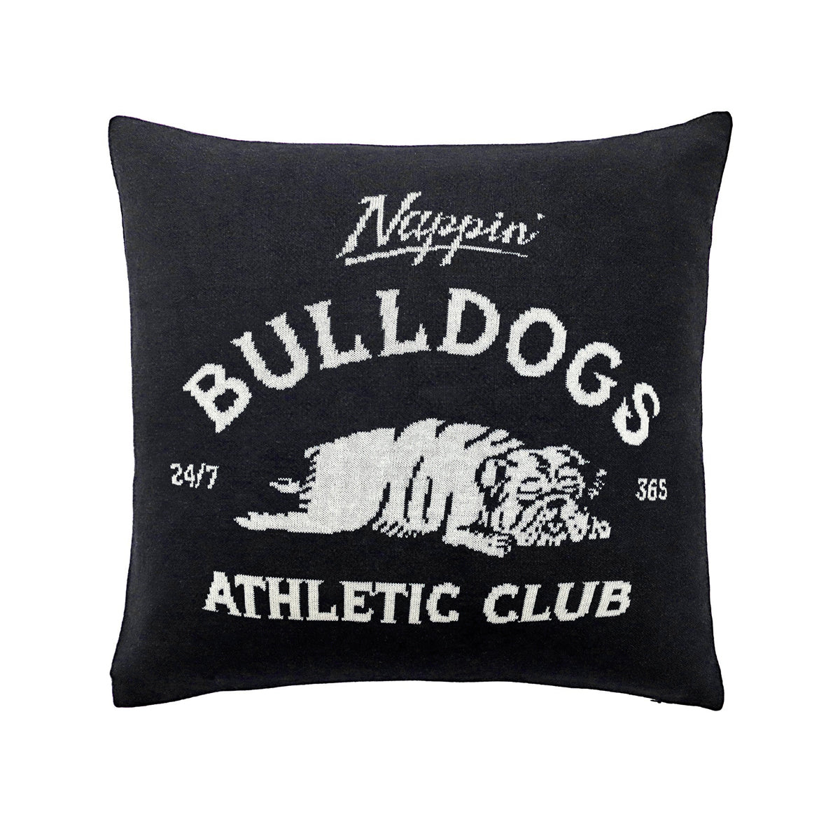 Nappin' Bulldog Pillow (Black)