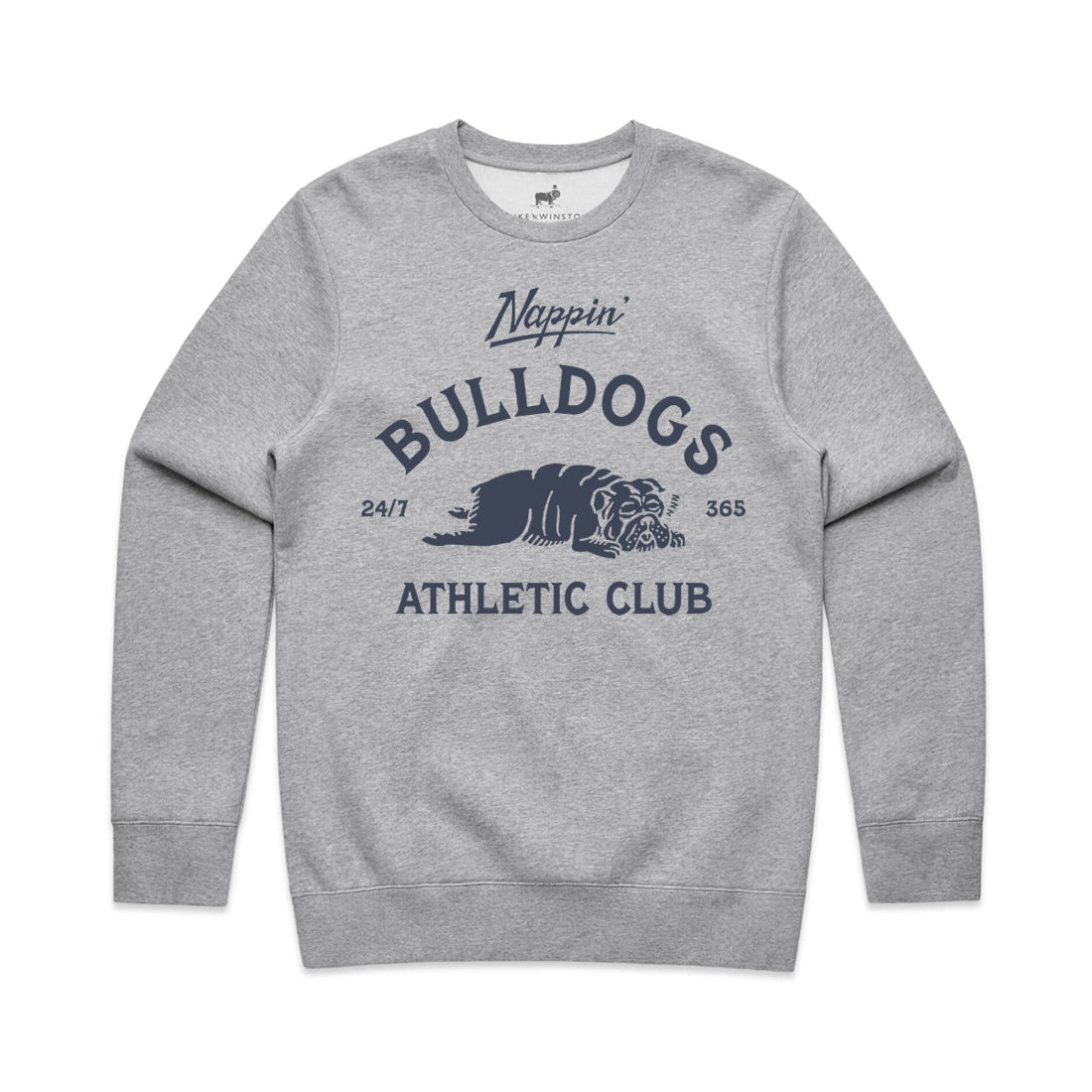 Nappin' Bulldogs Sweatshirt (Athletic Grey)