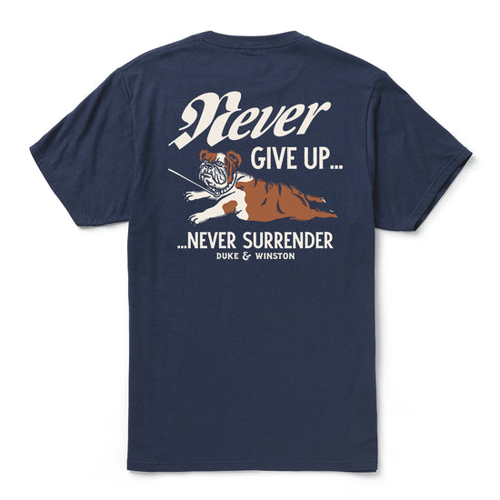Load image into Gallery viewer, Never Surrender Bulldog Tee (Navy)
