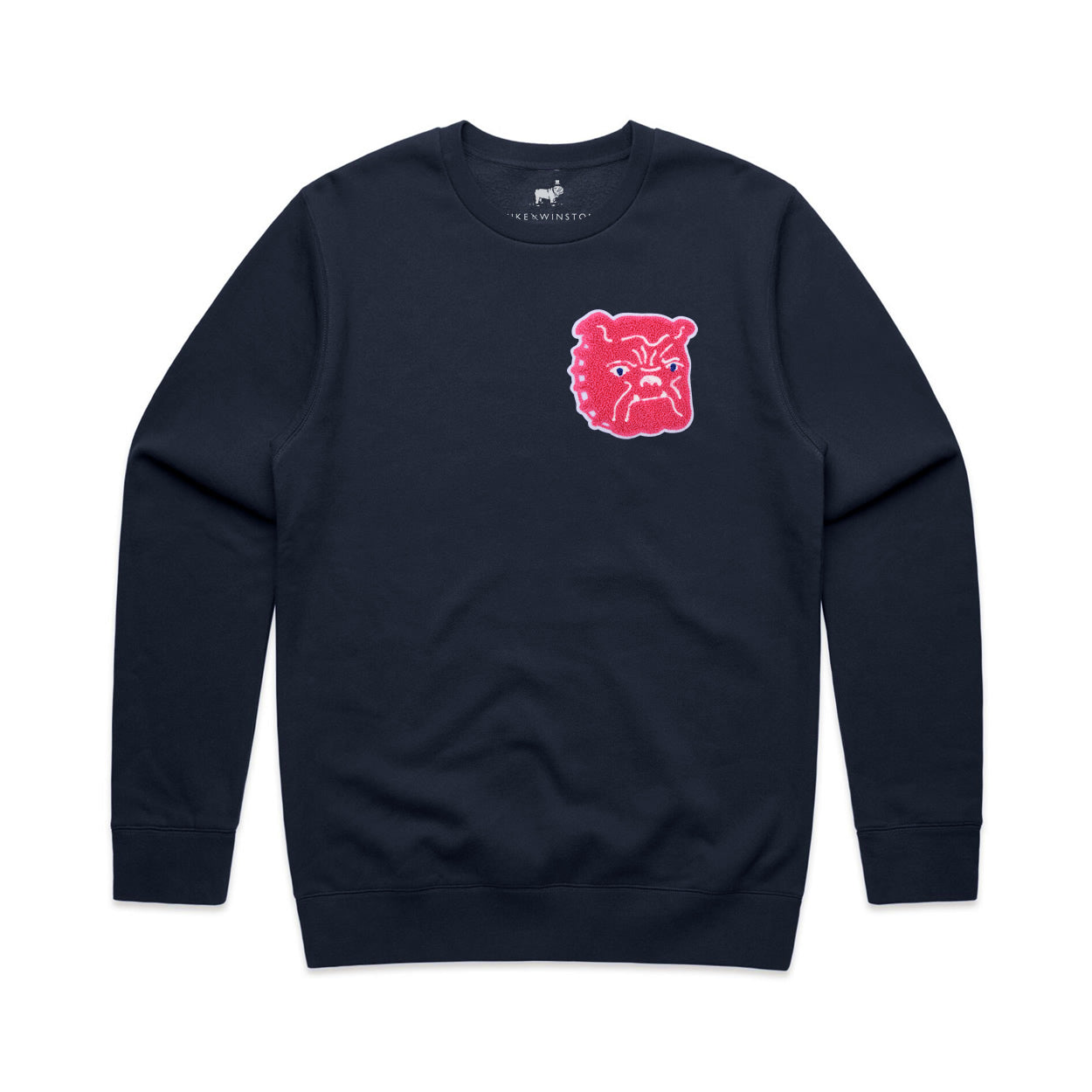Bulldog Patch Sweatshirt (Navy)