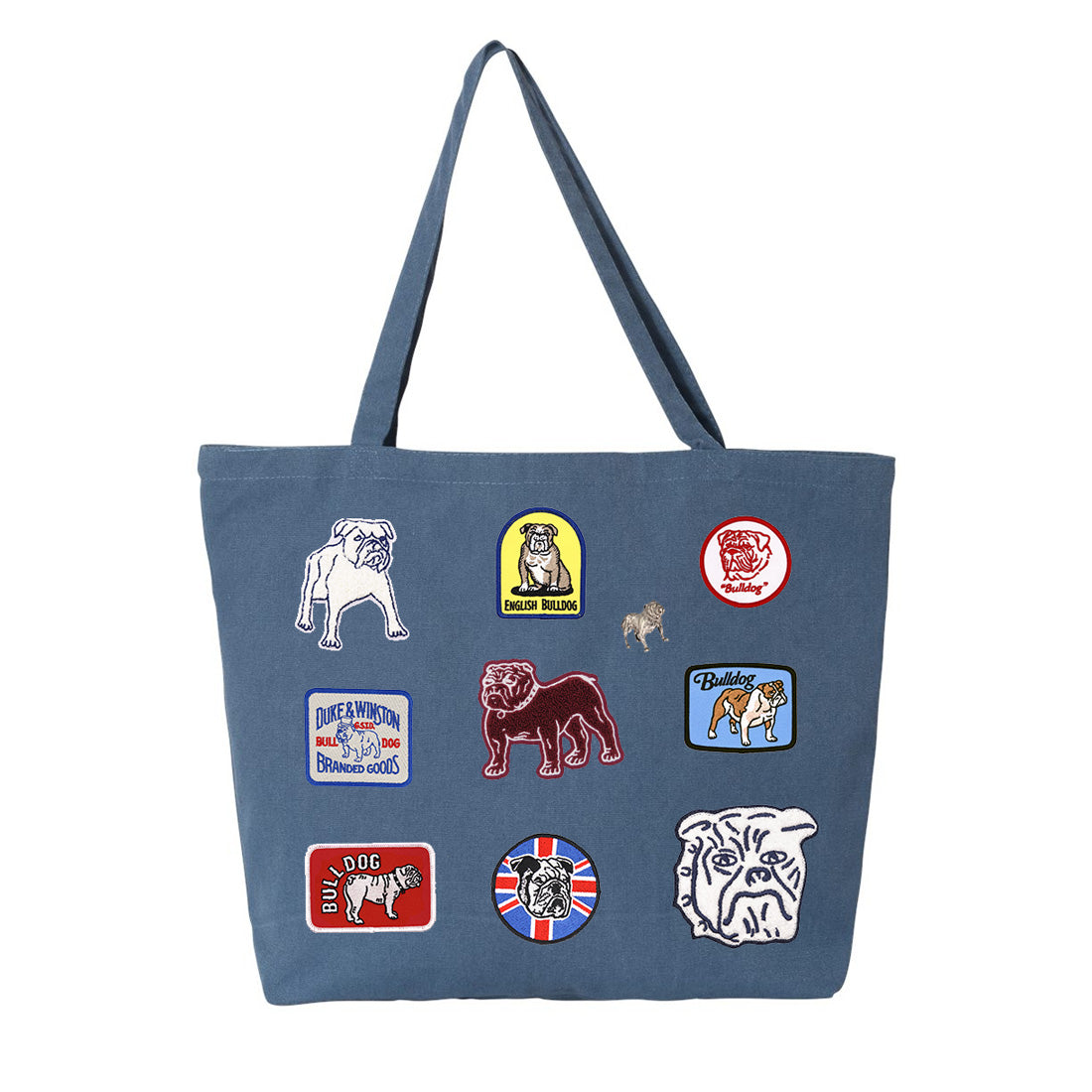 Bulldog Patch Jumbo Tote (Blue Jean)