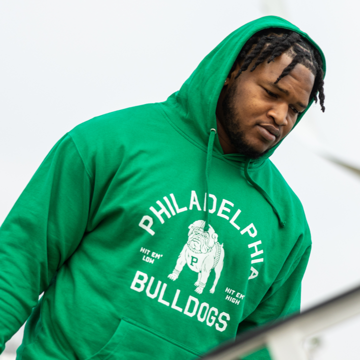 Phila Bulldogs Printed Hoodie (Kelly Green)