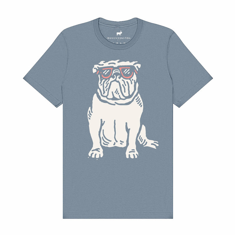 Relaxed Bulldog Tee (Steel Blue)