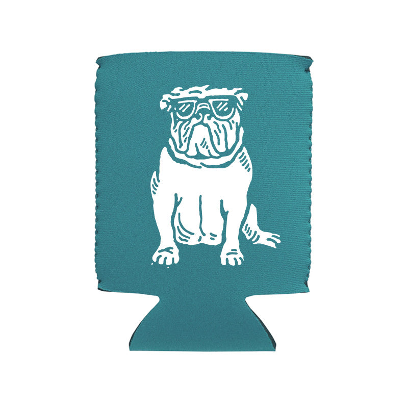 Relaxed Bulldog Koozie (Teal)