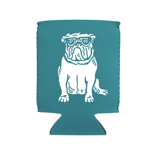 Relaxed Bulldog Koozie (Teal)