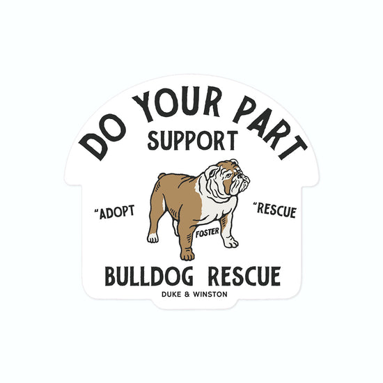 Bulldog Rescue Sticker