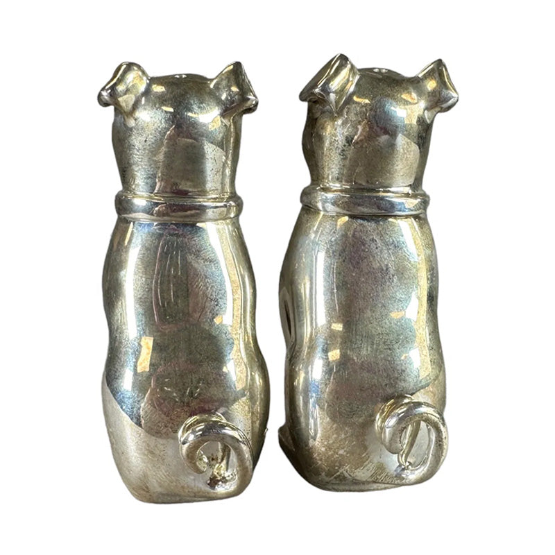 Rare Vintage Sliver Salt & Pepper Shakers 2