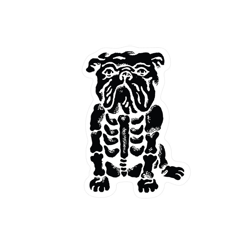 Skeleton Bulldog Sticker