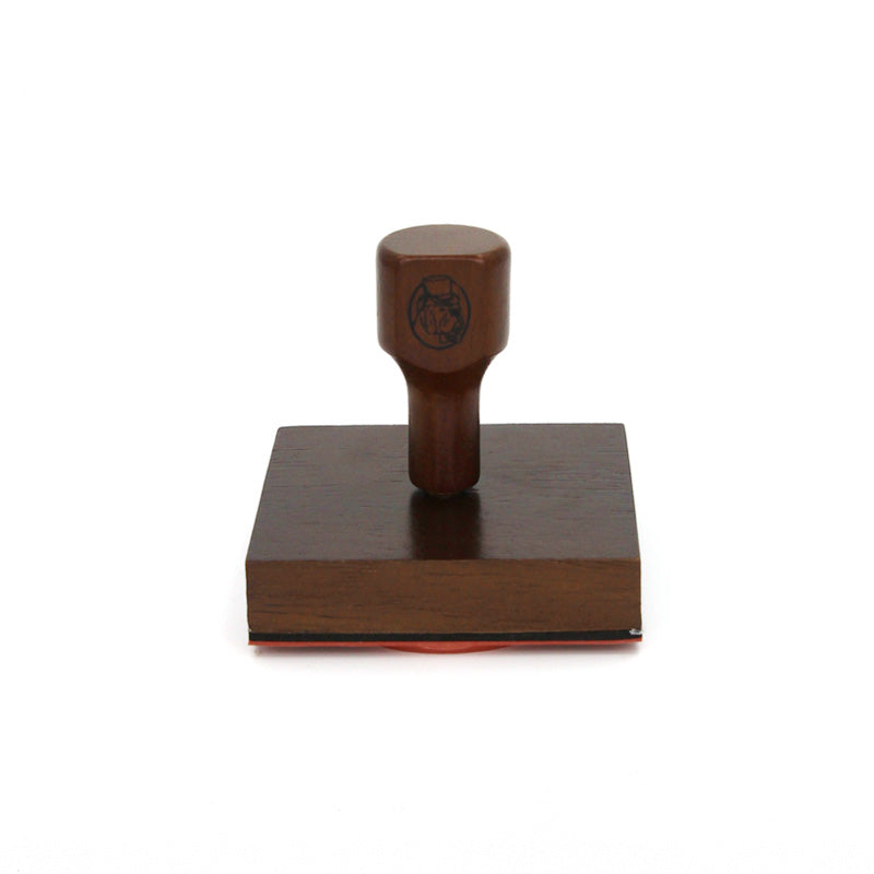 Wooden Bulldog Crest Rubber Stamp