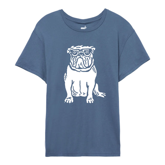 Load image into Gallery viewer, Relaxed Bulldog Tee (Steel Blue)
