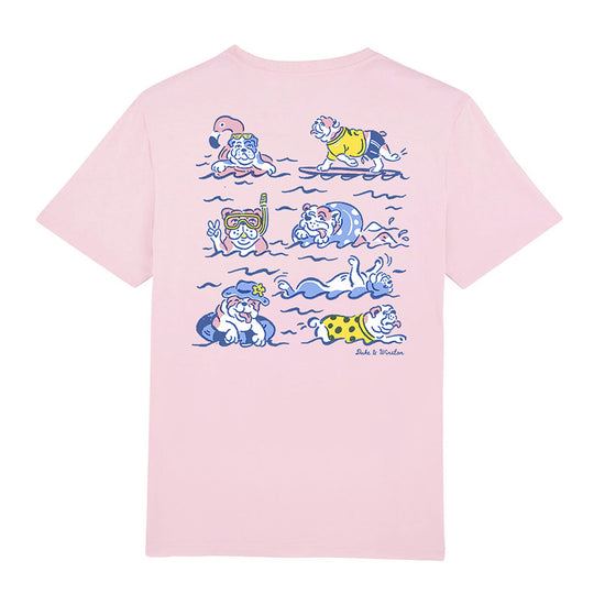 Summer Bulldog Tee (Light Pink)