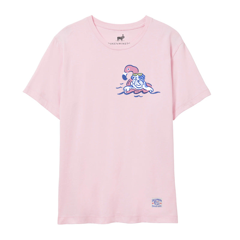 Summer Bulldog Tee (Light Pink)