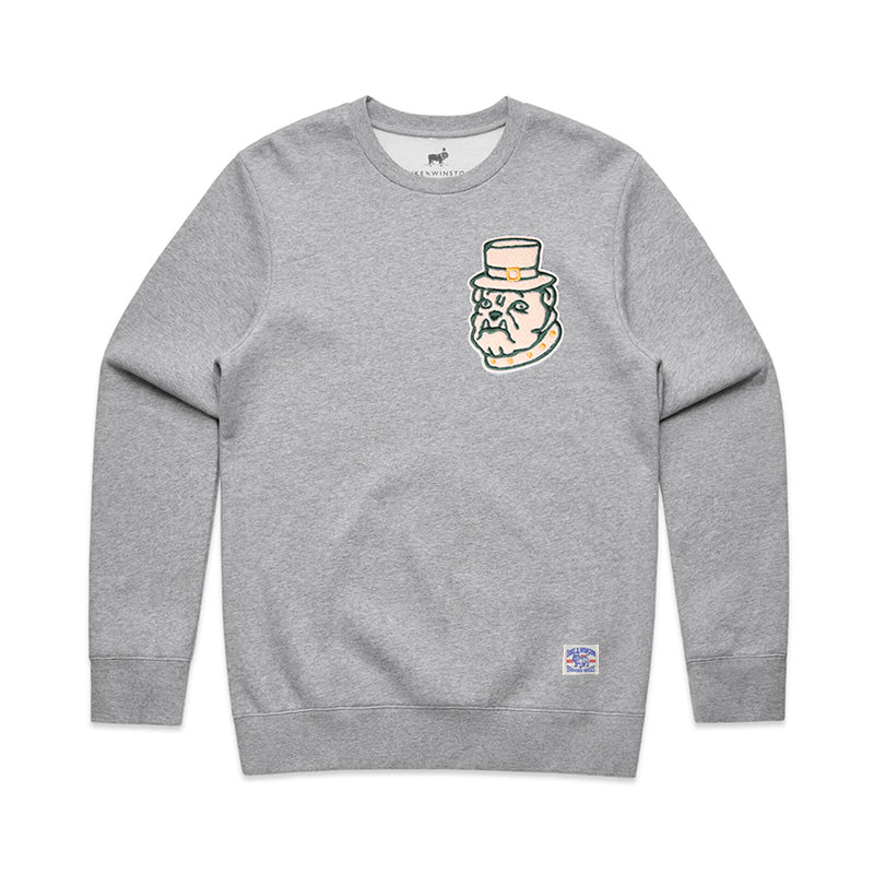 Fightin' Irish Patch Bulldog Sweatshirt (Heather Grey)