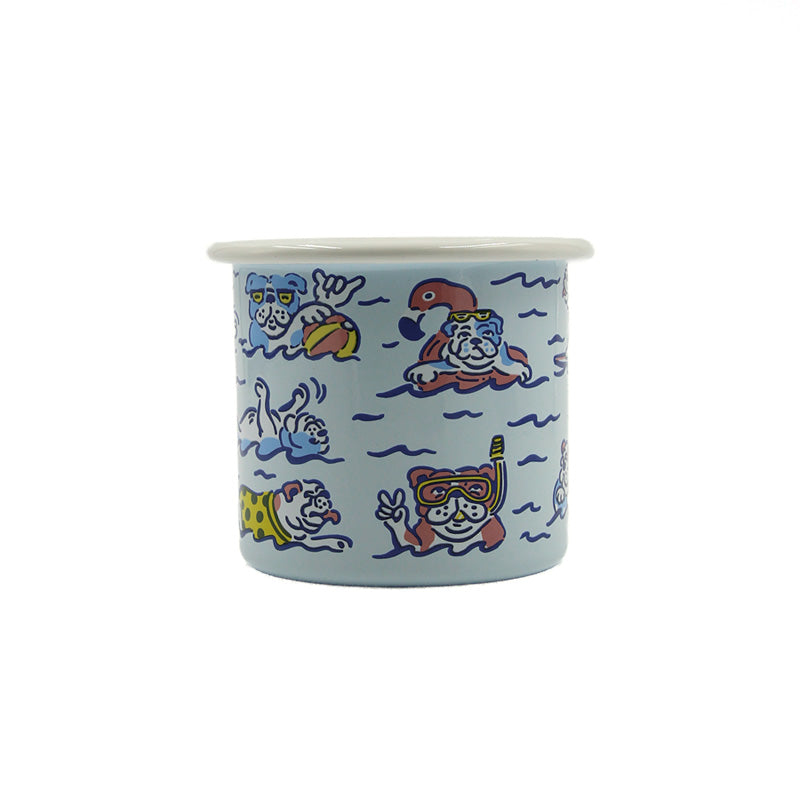 Summer Bulldog Enamel Mug