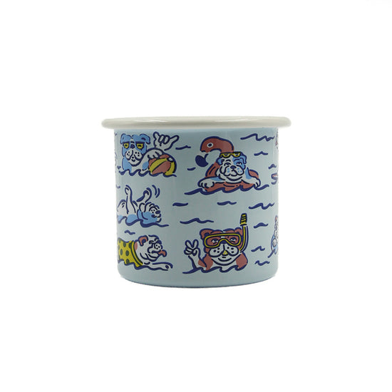 Summer Bulldog Enamel Mug