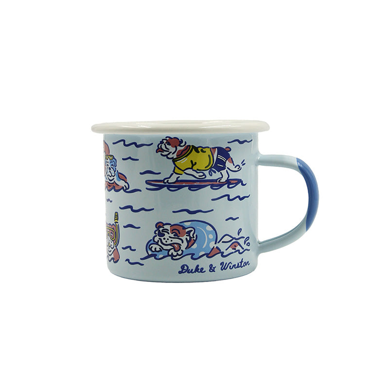 Summer Bulldog Enamel Mug