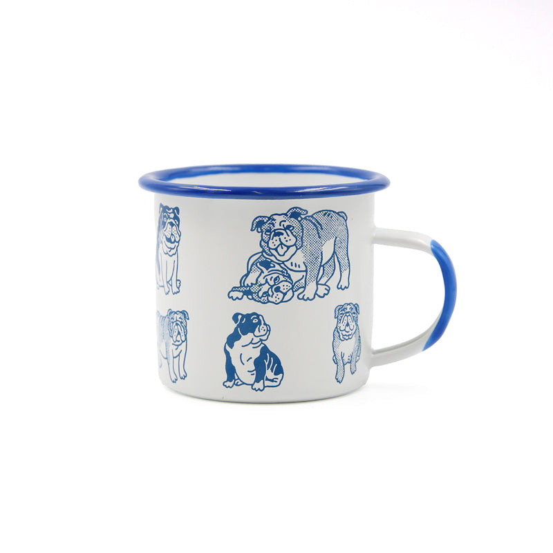 Bulldog Collage Enamel Mug