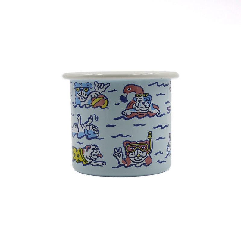 Summer Bulldog Enamel Mug