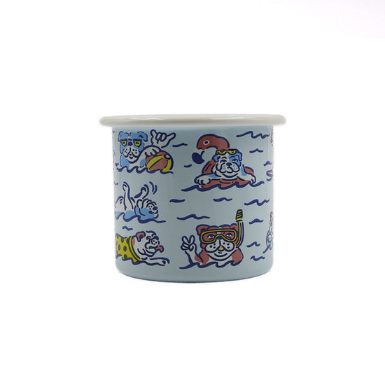 Summer Bulldog Enamel Mug