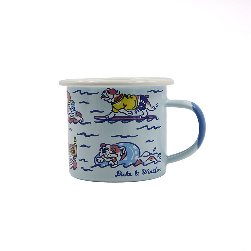 Summer Bulldog Enamel Mug