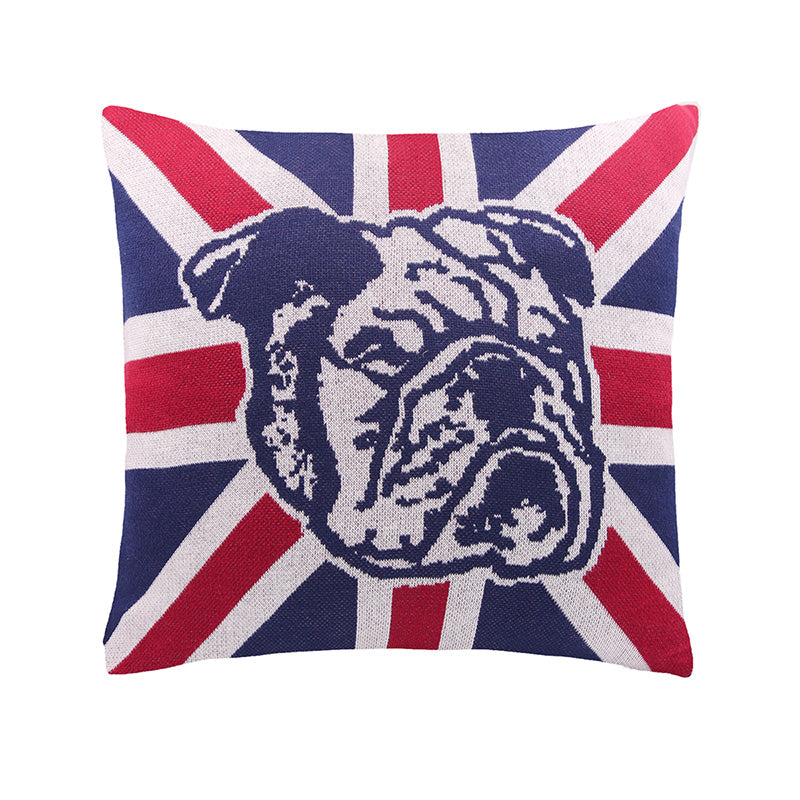 Union Jack Bulldog Throw Pillow