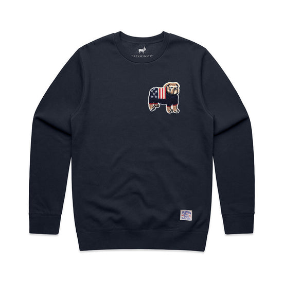 USA Bulldog Patch Sweatshirt (Navy)