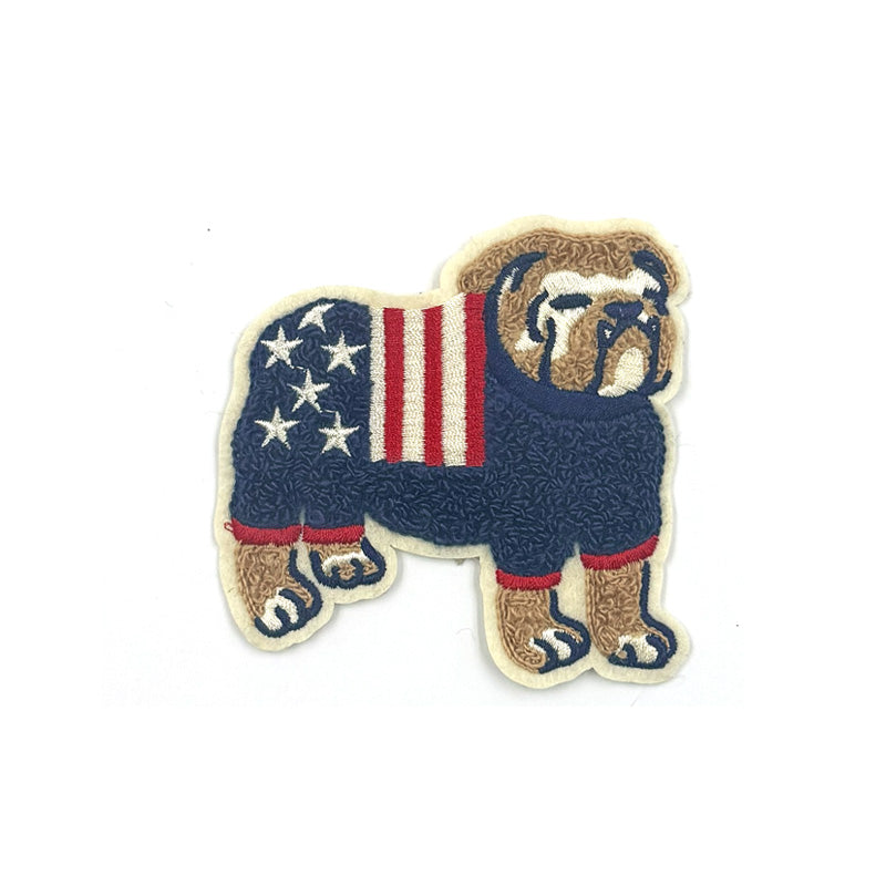USA Bulldog Chenille Patch
