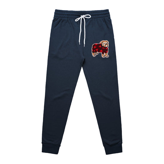 Bulldog Hearts Patch Sweatpants (Navy)