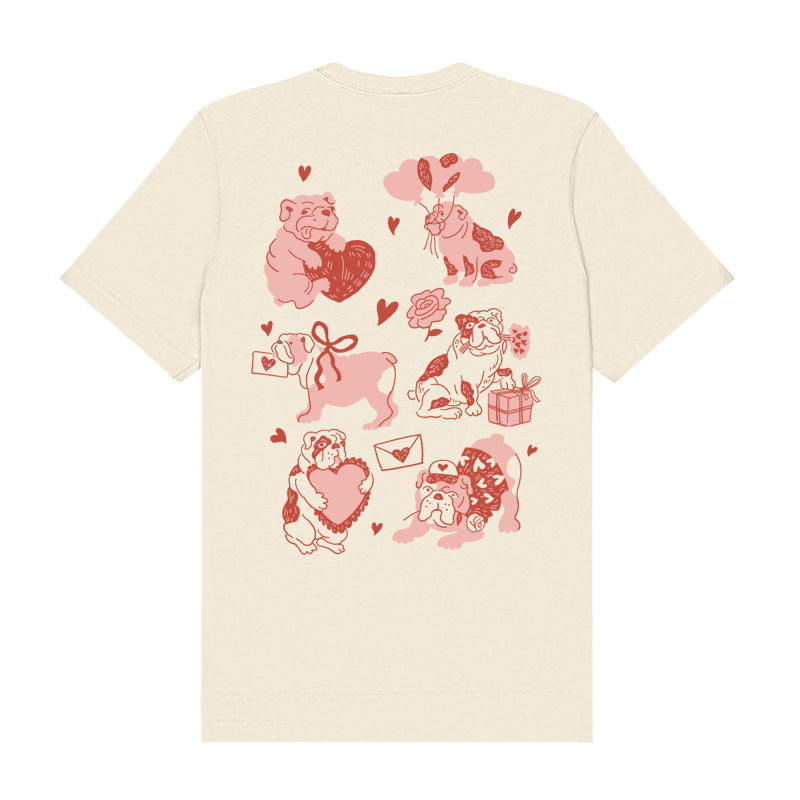 Valentines Bulldog Tee (Natural)