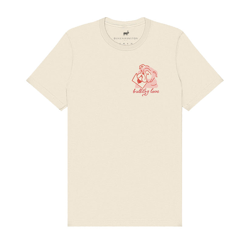 Valentines Bulldog Tee (Natural)