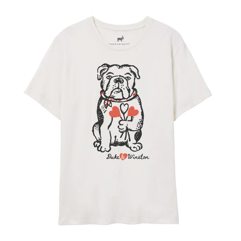 Bulldog Flowers Tee (Vintage White)